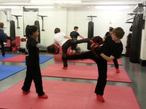 junior kickxing sparring 1